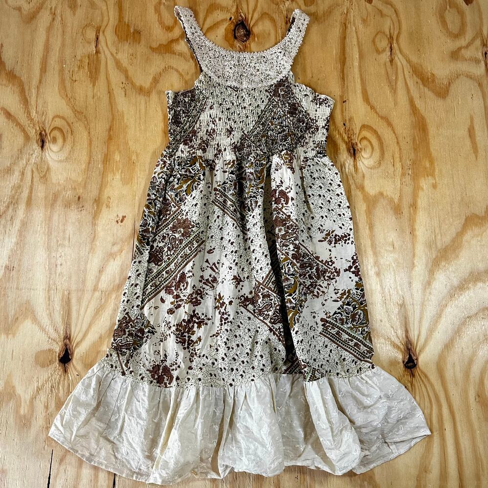 She's Cool Boho Floral Patchwork Midi Dress - Size L